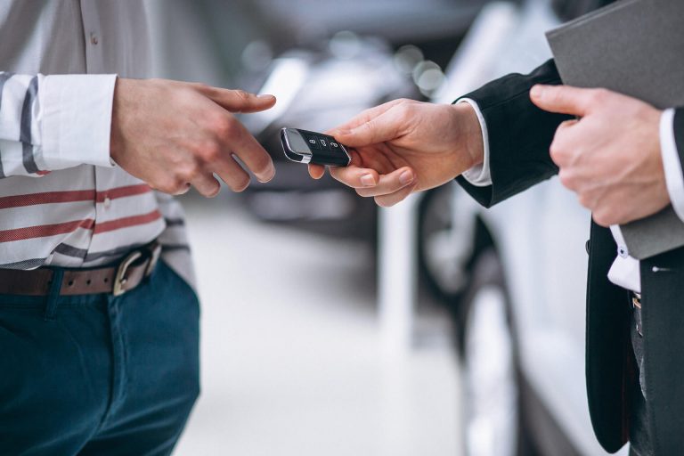 Female Hands Close up with car keys